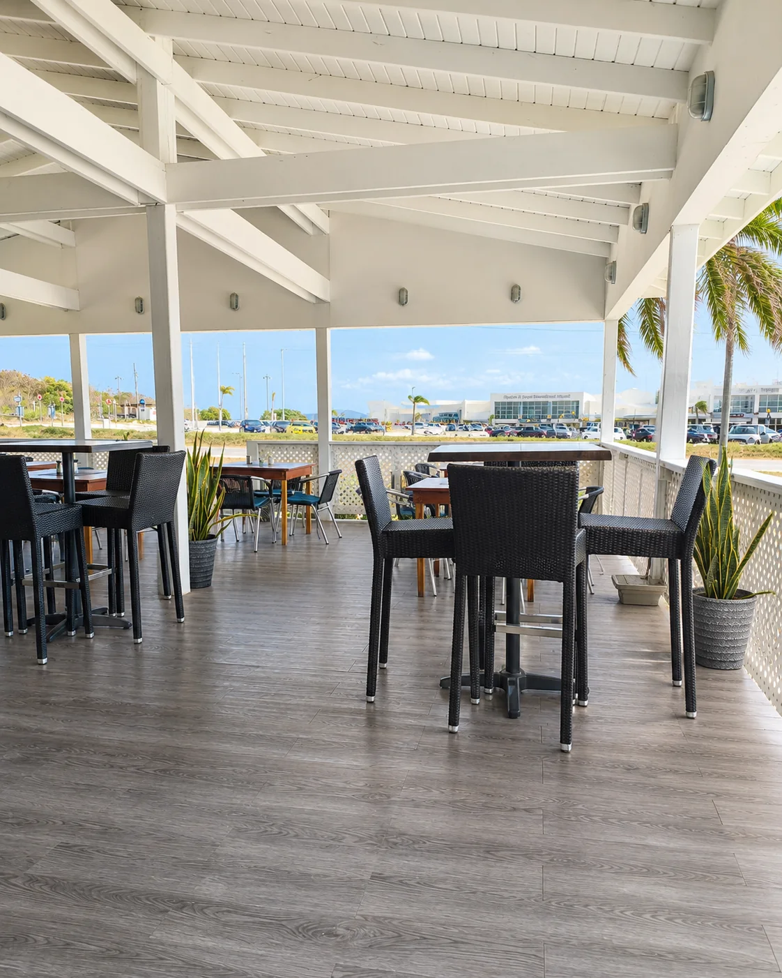 Open-air terrace at The Full Flight