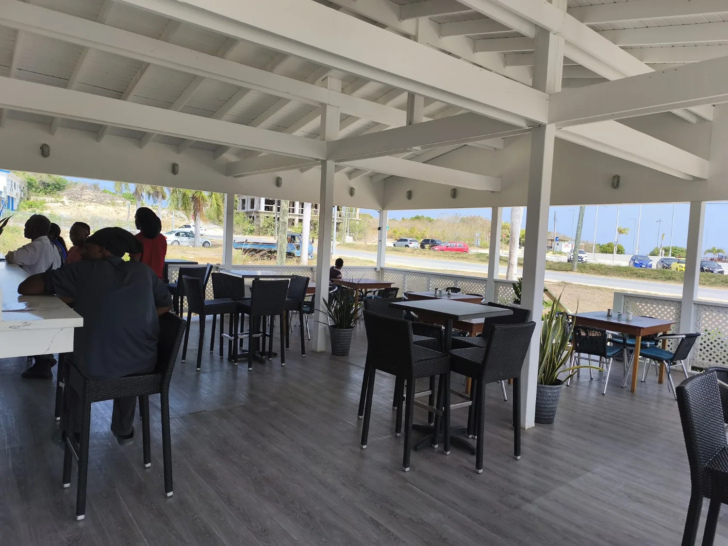 Open-air dining at The Full Flight