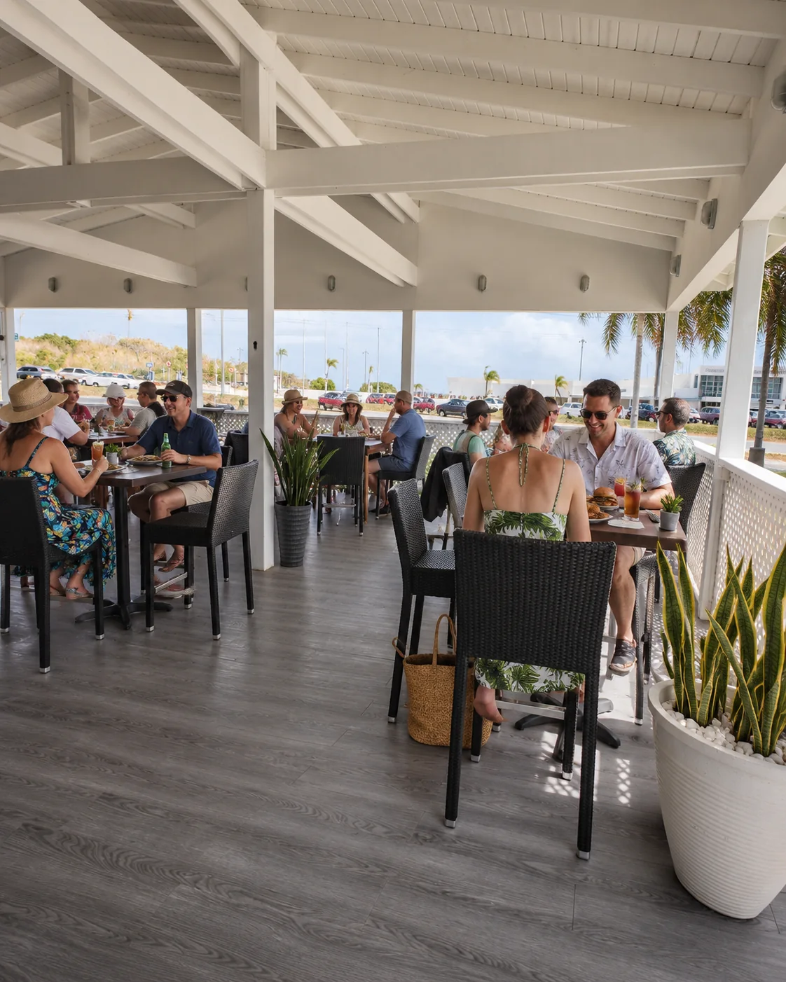 Guests enjoying The Full Flight terrace